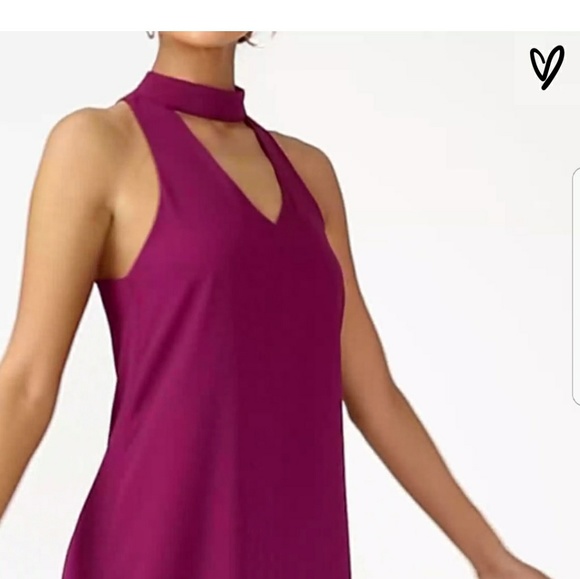 NWT Lulus Groove Thing Magenta Swing Dress Keyhole Style Pretty Color! - Picture 3 of 7